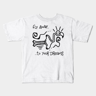 Doodle flamingo Kids T-Shirt